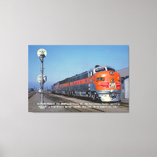 Western Pacific F7 California Zephyr 48"x32" Large Canvas Print