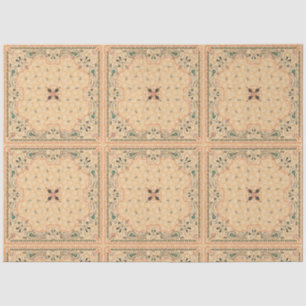 Western Paisley Gold Bandanna Pattern Decoupage  Tissue Paper