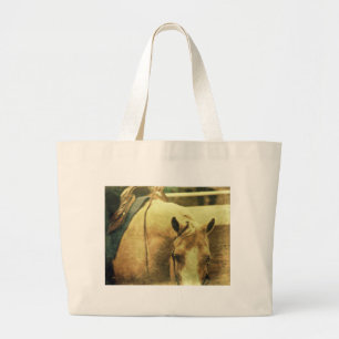 Western Palomino Large Tote Bag