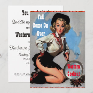 Western Party Cookout Dinner Invitation