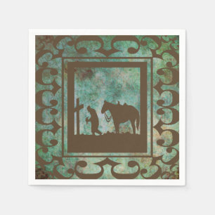 Western Party Cowboy Prayer Napkins