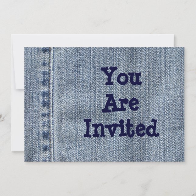 Western Party Denim Invitation (Front)