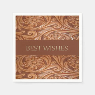 Western Party Leather Print Napkins