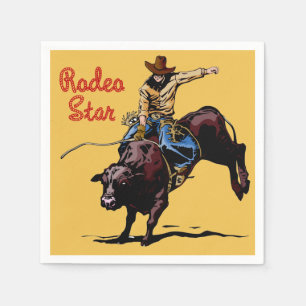 Western Party Rodeo Events Napkins