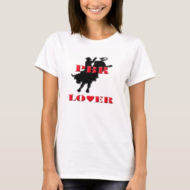 Western "PBR Lover" Cowgirl Ladies Shirt (Front)