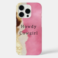 Western Pink Cream Gold Cowgirl Cowhide