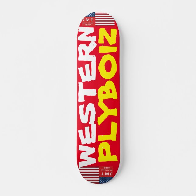 WESTERN PLYBOIZ   JMT USA  Skateboard (Front)
