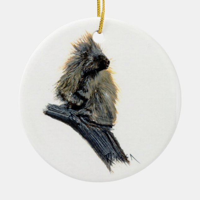 Western Porcupine Ornament (Front)