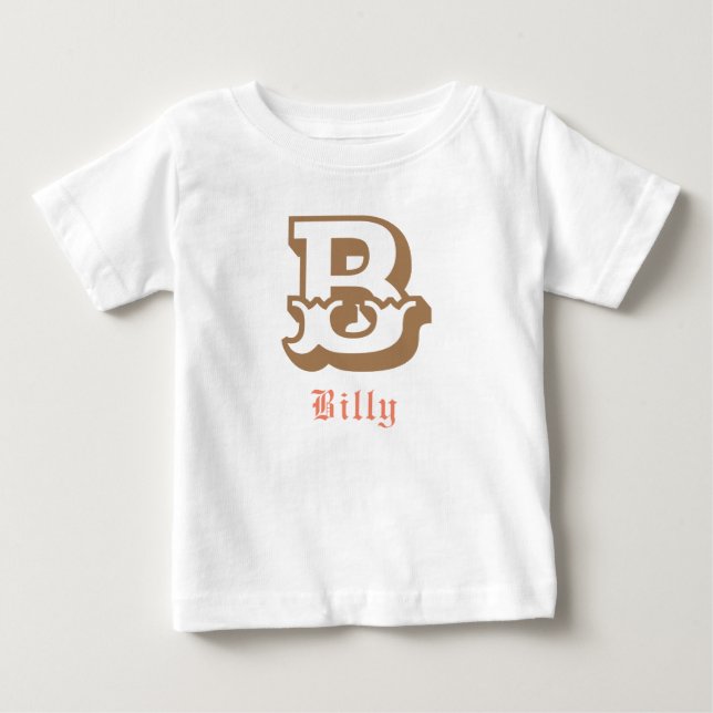 Western pride Personalised Monogram Baby T-Shirt (Front)