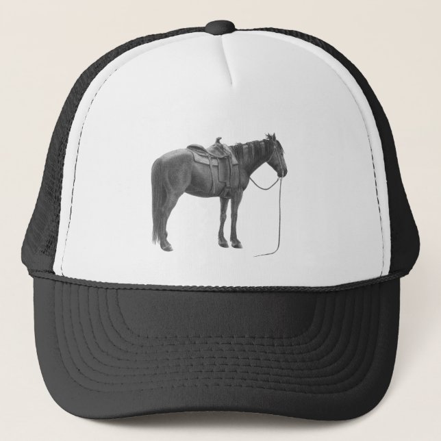 Western quarter horse trucker hat (Front)