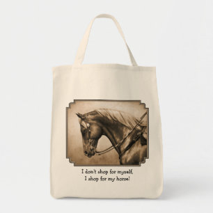 Western Ranch Horse Old Photo Sepia Tote Bag