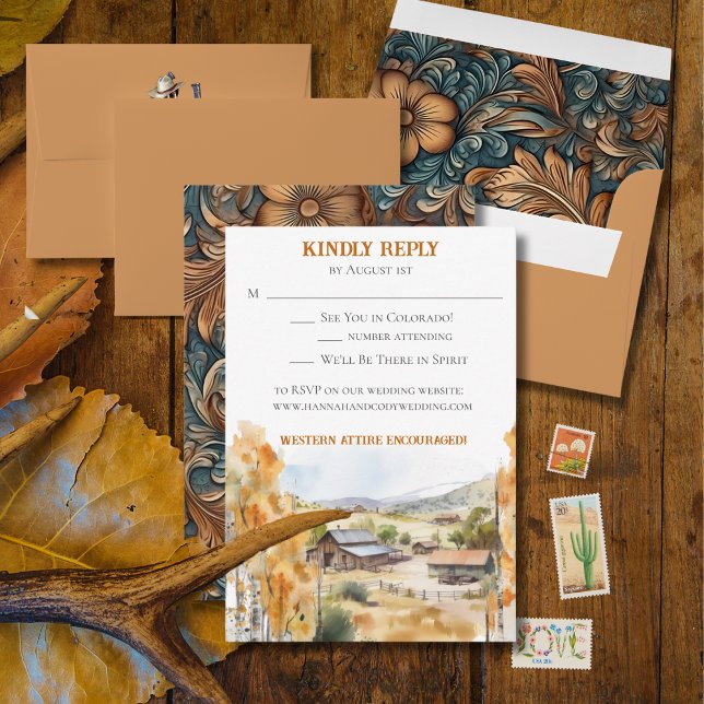 Western Ranch Invitation RSVP Card (Creator Uploaded)