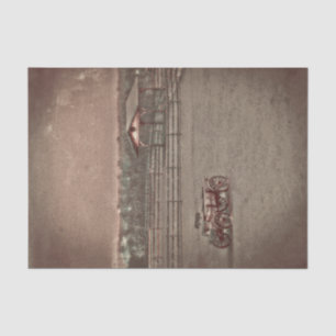 Western Ranch Vintage Country Rustic Farm Wagon Tissue Paper