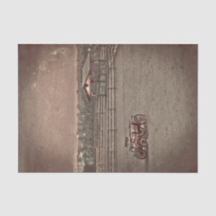 Western Ranch Vintage Country Rustic Farm Wagon Tissue Paper