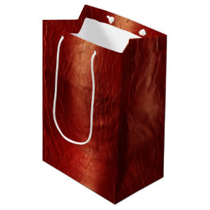 Western Red Cowhide Medium Gift Bag