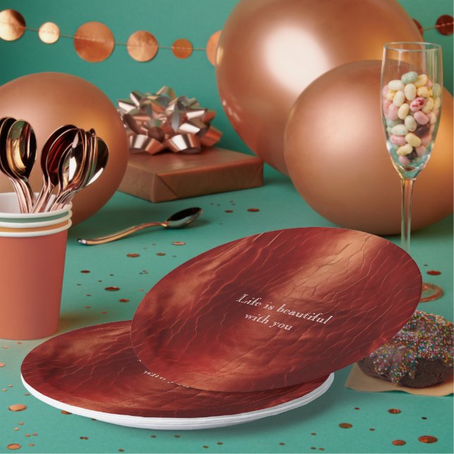 Western Red Cowhide Paper Plate (Multi)