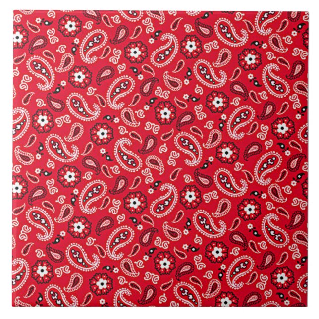 Western Red popular design  Tile (Front)