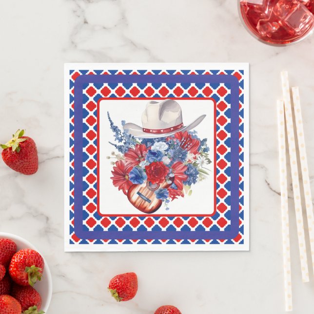 Western Red White And Blue Napkin (Insitu)
