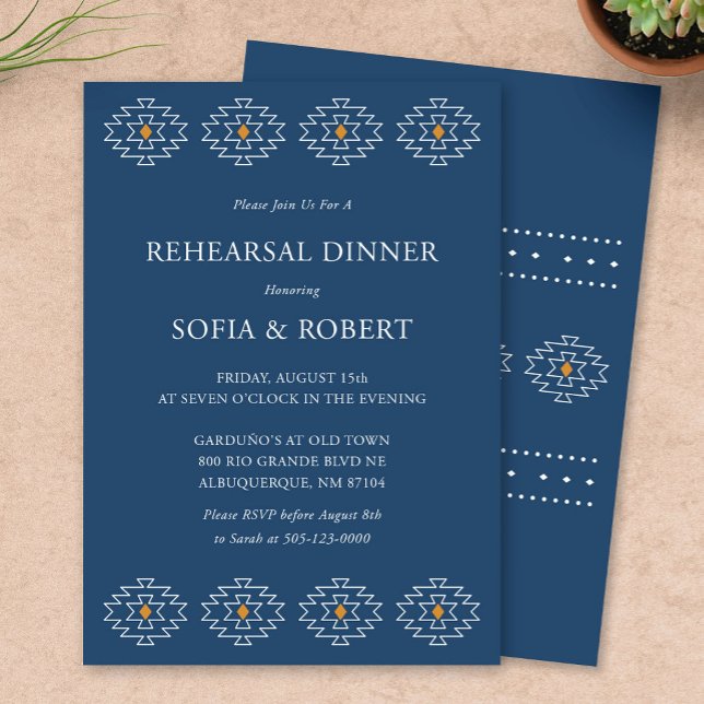 Western Rehearsal Dinner Invitation (Rio Rancho Western Rehearsal Dinner Invitation by Fiesta Valley Print)