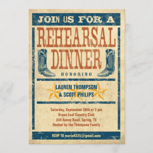 Western Rehearsal Dinner Invitations