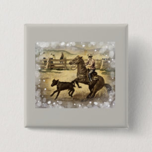 Western Ride 15 Cm Square Badge