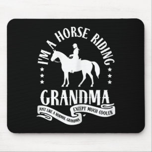 Western Rider Horse Grandmother Horseback Riding G Mouse Mat