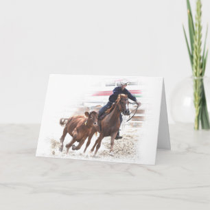 Western riding birthday card