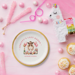 Western Rodeo Bachelorette Party Bridal Shower Paper Plate