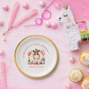 Western Rodeo Bachelorette Party Bridal Shower Paper Plate