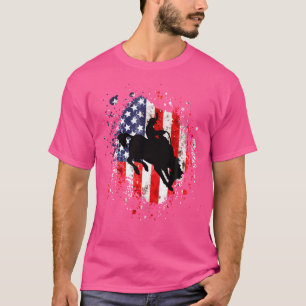Western Rodeo Bucking Bronco Cowboy Horse Rider T-Shirt