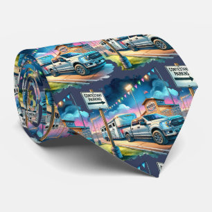 Western Rodeo Contestant Parking Truck Trailer Tie