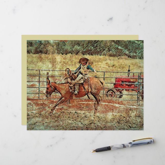 Western Rodeo Country Horse Riding Texture (Front/Back In Situ)