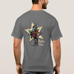 Western Rodeo Cowboy Bronc Rider T-Shirt