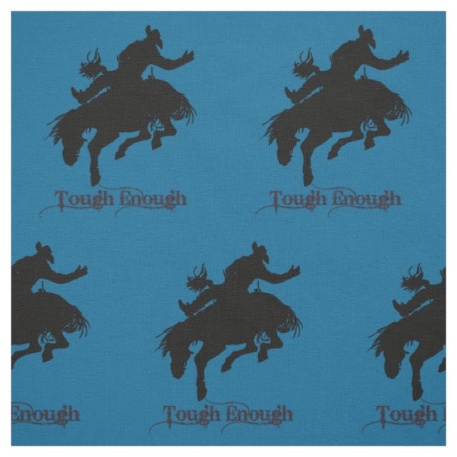 Western Rodeo Cowboy Bronc Riding Fabric (Swatch)