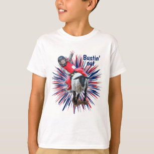 Western Rodeo Cowboy Cowgirl Mutton Busting T-Shirt