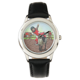 Western Rodeo Cowboy Cowgirl Mutton Busting Watch
