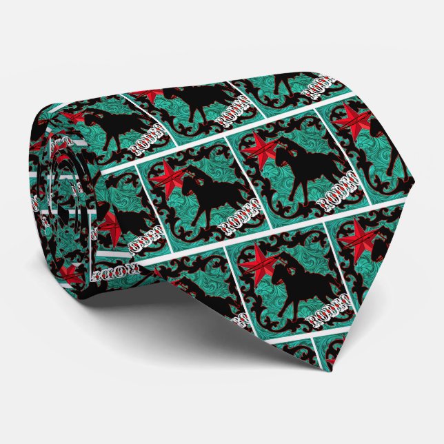 Western  Rodeo Cowboy Roping Necktie (Rolled)