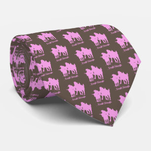 Western Rodeo Cowboy Steer Wrestling Tough Enough Tie