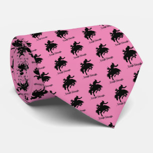 Western Rodeo Cowboys Bronc Riding Tough Enough  Tie