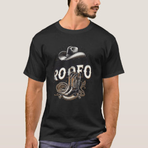 Western Rodeo Graphic, Cowboy Boots, Hat, Western T-Shirt