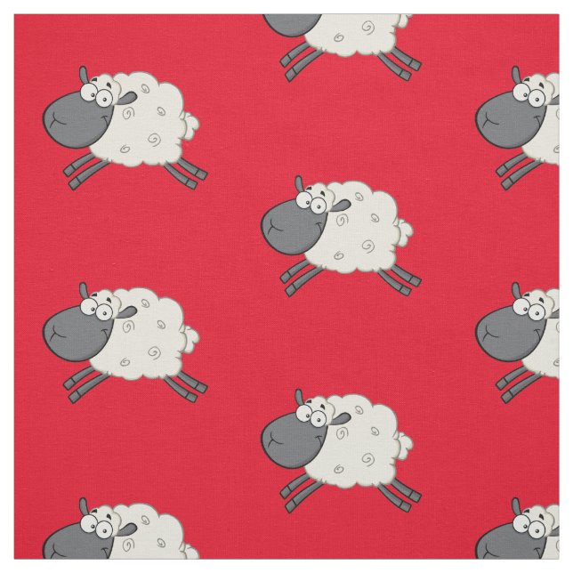 Western Rodeo Mutton Bustin Sheep Print Fabric (Swatch)