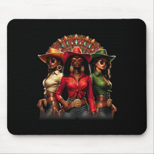 Western Rodeo Texas Black History Black Cowgirls L Mouse Mat