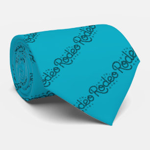 Western Rodeo Text in Rope Font Tie