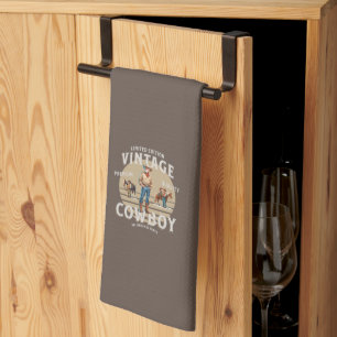 Western Rodeo Vintage Cowboy Tea Towel
