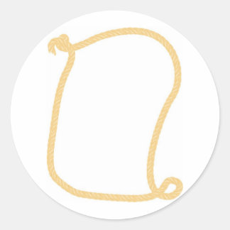 Western Rope Frame Classic Round Sticker