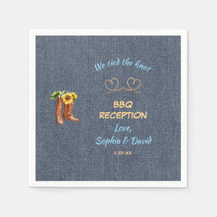 Western Rope We Tied The Knot BBQ Reception Napkin