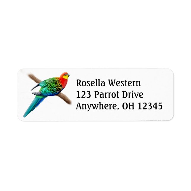 Western Rosella Parrot Label (Front)