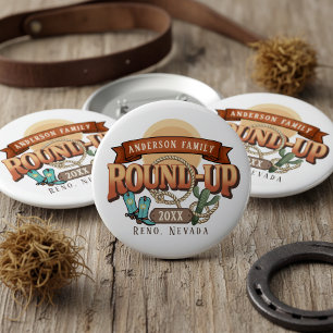 Western Round-Up Family Reunion ID1318 7.5 Cm Round Badge