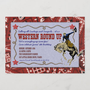 Western Round Up Party Invitation