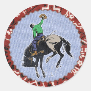Western Round Up Wild West Cowboy Sticker